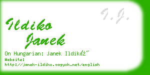 ildiko janek business card